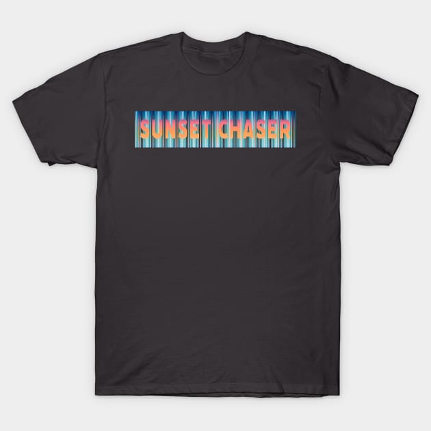 Sunset Chaser | Blue Orange T-Shirt by TheJadeCat